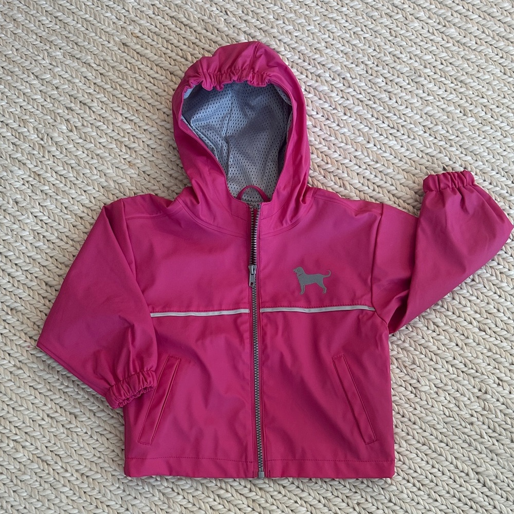 Pink Hooded Jacket with Dog Log